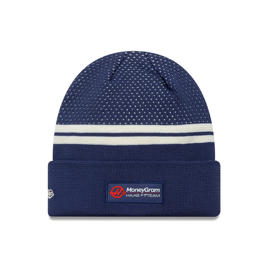 Gorro Haas, punto con puño, diseñado, New Era, azul