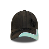 Gorra Vespa, desgastada, New Era, 9FORTY, negra