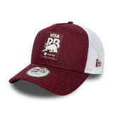 Gorra RB Visa, tipo trucker, estacional, New Era, 9FORTY, burdeos