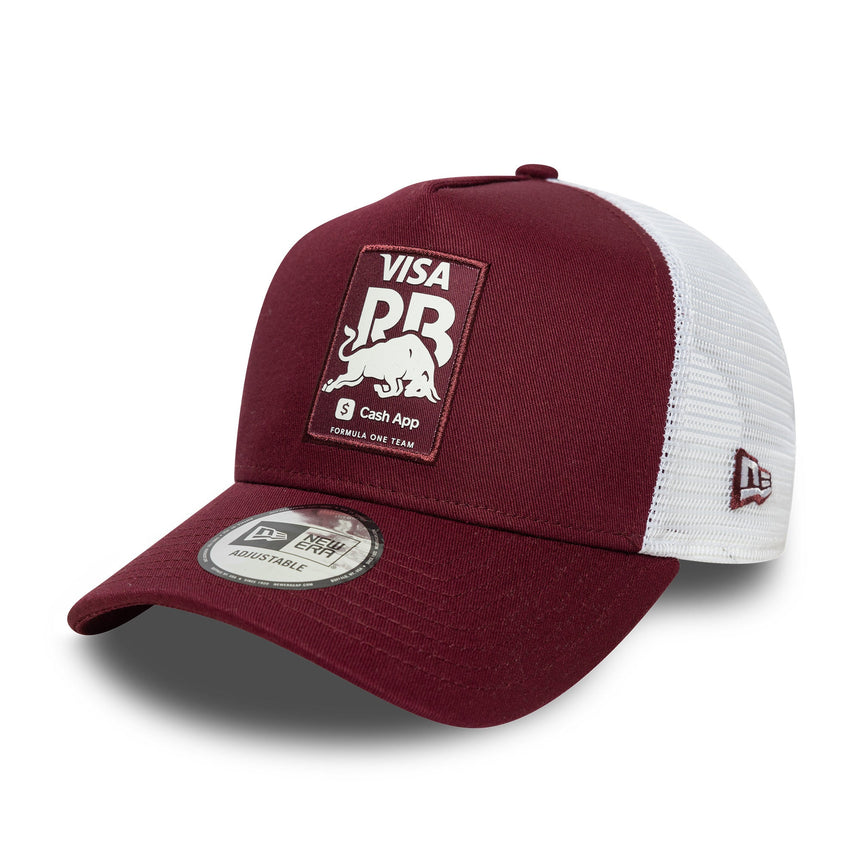 Gorra RB Visa, tipo trucker, estacional, New Era, 9FORTY, burdeos