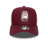 Gorra RB Visa, tipo trucker, estacional, New Era, 9FORTY, burdeos