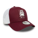 Gorra RB Visa, tipo trucker, estacional, New Era, 9FORTY, burdeos