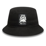 Sombrero bucket Visa RB, de temporada, con ajuste cónico, New Era, 9FORTY, negro