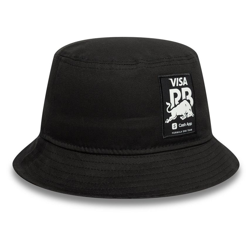 Sombrero bucket Visa RB, de temporada, con ajuste cónico, New Era, 9FORTY, negro
