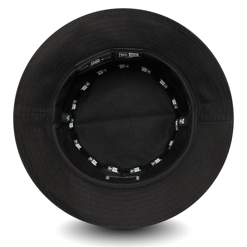 Sombrero bucket Visa RB, de temporada, con ajuste cónico, New Era, 9FORTY, negro