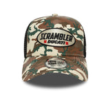 Gorra Ducati, trucker, camuflaje Scrambler, New Era, 9FORTY, beige