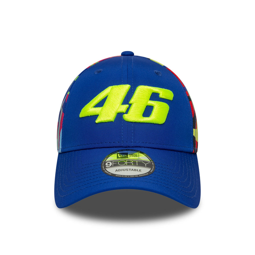 Gorra Valentio Rossi #46, VR46, aficionado, New Era, 9FORTY, multicolor
