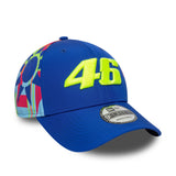 Gorra Valentio Rossi #46, VR46, aficionado, New Era, 9FORTY, multicolor