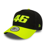 Gorra Valentio Rossi #46, trucker, VR46, New Era, 9FORTY, negra