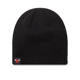 Gorro tipo beanie de los Chicago Bulls, esencial, tejido con diseño calavera, New Era, negro