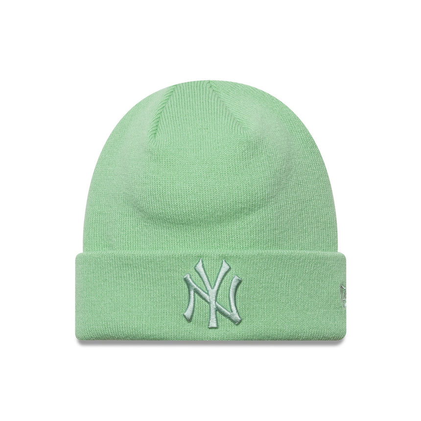 Gorro de punto Yanquis de Nueva York, para mujer, esencial de la liga, New Era, verde
