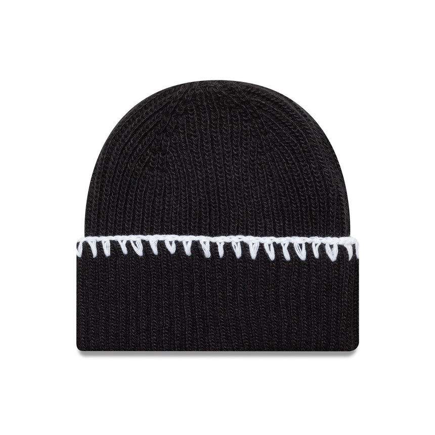 Gorro beanie de los Yanquis de Nueva York, con pespuntes gruesos, New Era, negro