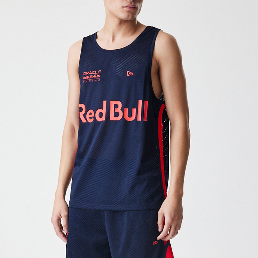 Camiseta sin mangas Red Bull Racing, New Era, malla para baloncesto, azul oscuro