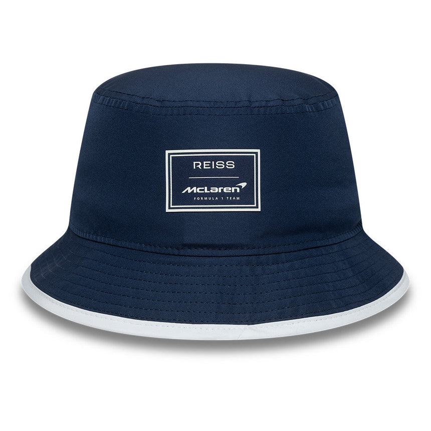 Sombrero bucket McLaren x Reiss, de temporada, tipo entallado, New Era, 9FORTY, azul