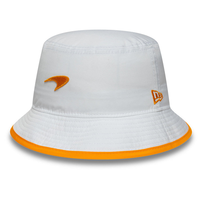 Sombrero tipo cubo McLaren x Reiss, de temporada, cónico, New Era, 9FORTY, blanco