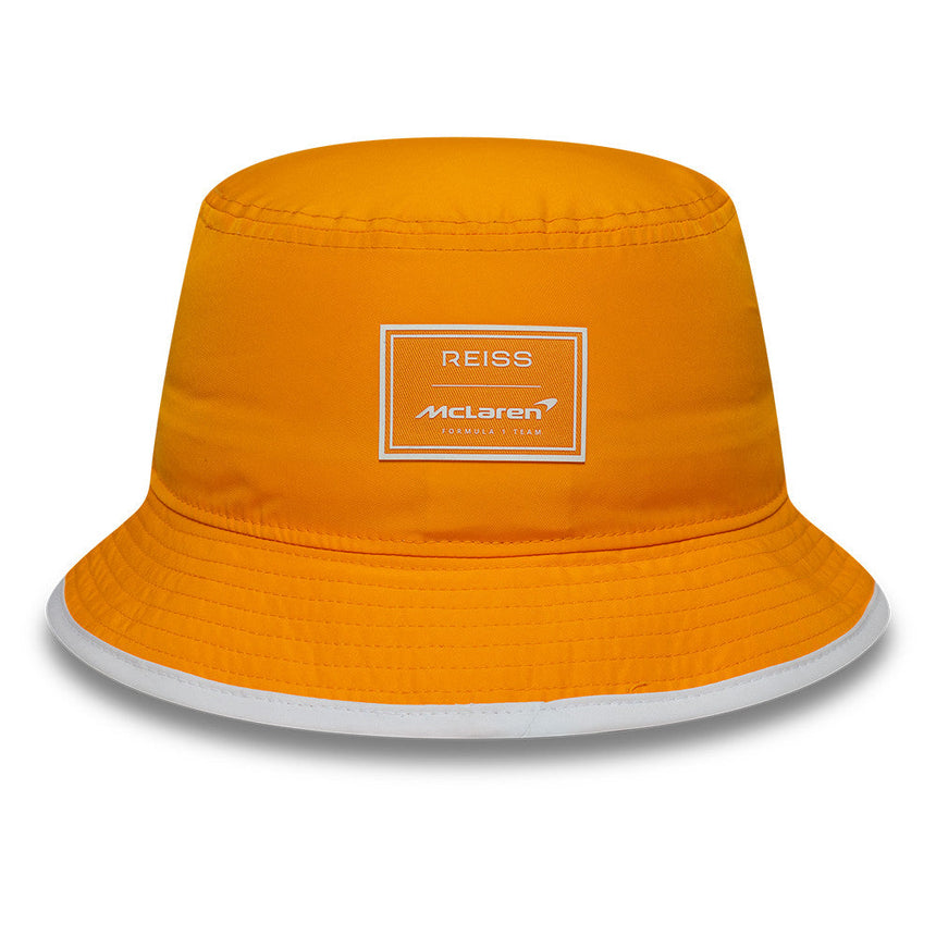 Sombrero tipo cubo McLaren x Reiss, de temporada, entallado, New Era, 9FORTY, naranja
