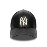 Gorra de los New York Yankees, cuero, New Era, 9FORTY, mc, negra