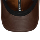 Gorra de los New York Yankees, de cuero, New Era, 9FORTY, lisa, marrón