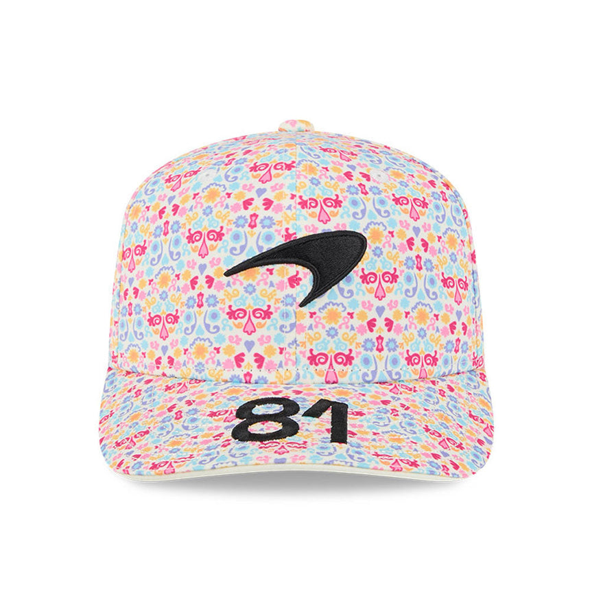 Gorra McLaren del equipo, Oscar Piastri, edición especial de México, New Era, 9SEVENTY, blanca