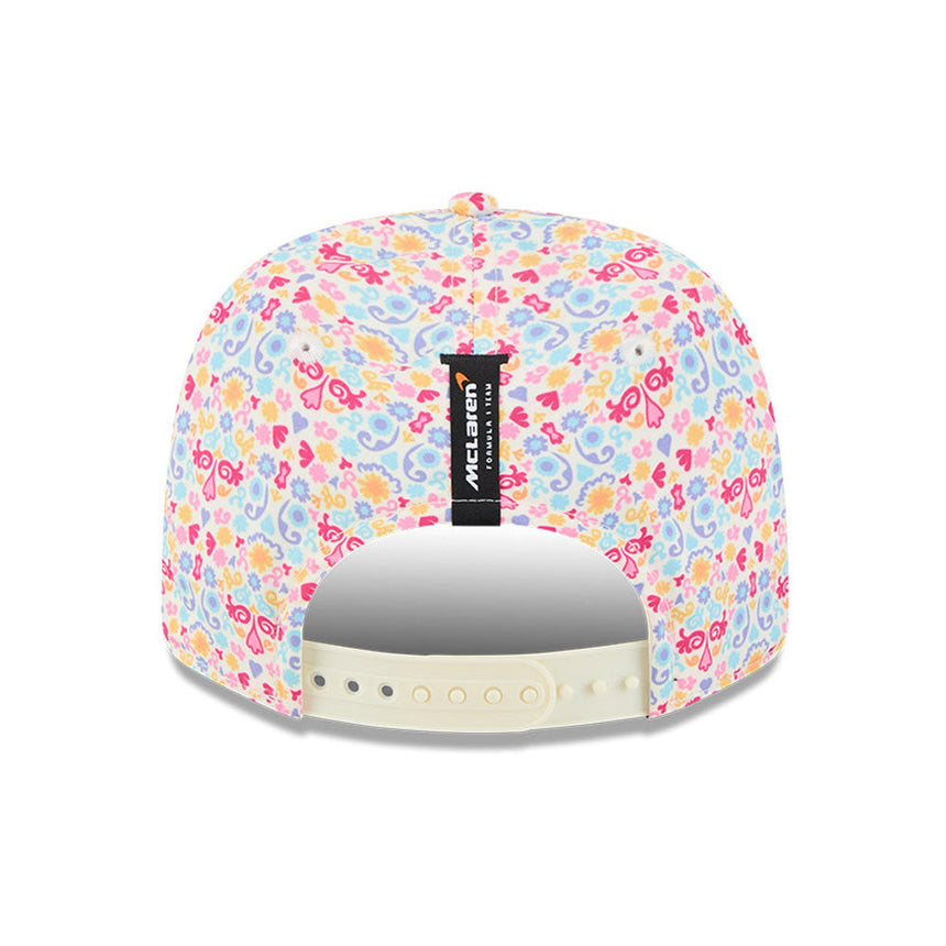 Gorra McLaren, equipo, Lando Norris, edición especial de México, New Era, 9SEVENTY, blanca