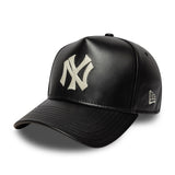 Gorra de los New York Yankees, de cuero, New Era, 9FORTY, negra