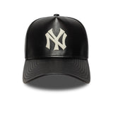 Gorra de los New York Yankees, de cuero, New Era, 9FORTY, negra