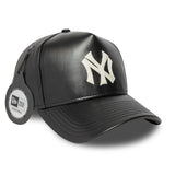 Gorra de los New York Yankees, de cuero, New Era, 9FORTY, negra