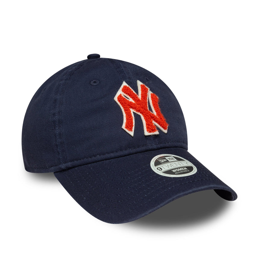 Gorra de los Yankees de Nueva York, bouclé para mujer, New Era, 9TWENTY, bouclé, azul