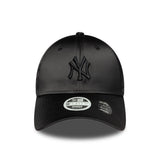 Gorra de béisbol de los Yankees de Nueva York, con lazo de satén en la espalda, New Era, 9FORTY, para mujer, negro