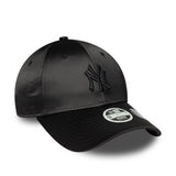 Gorra de béisbol de los Yankees de Nueva York, con lazo de satén en la espalda, New Era, 9FORTY, para mujer, negro