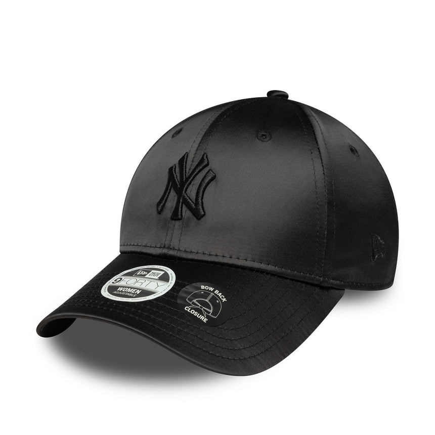 Gorra de béisbol de los Yankees de Nueva York, con lazo de satén en la espalda, New Era, 9FORTY, para mujer, negro