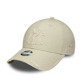 Gorra de los Yanquis de Nueva York, desgastada, New Era, 9FORTY, gris, para mujer