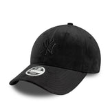 Gorra de velour de los New York Yankees, New Era, 9FORTY, negra