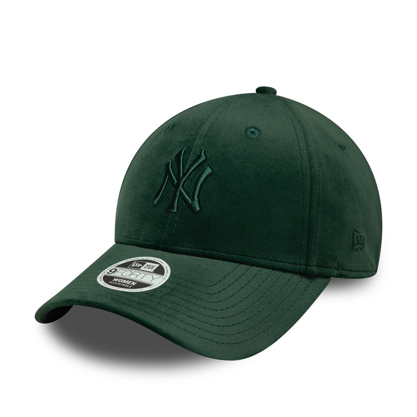 Gorra de los Yankees de Nueva York, para mujer, velour, 9FORTY, New Era, verde