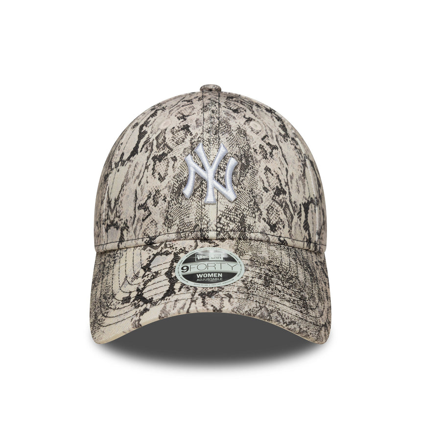 Gorra de los Yankees de Nueva York, diseño de serpiente, 9FORTY, New Era, gris