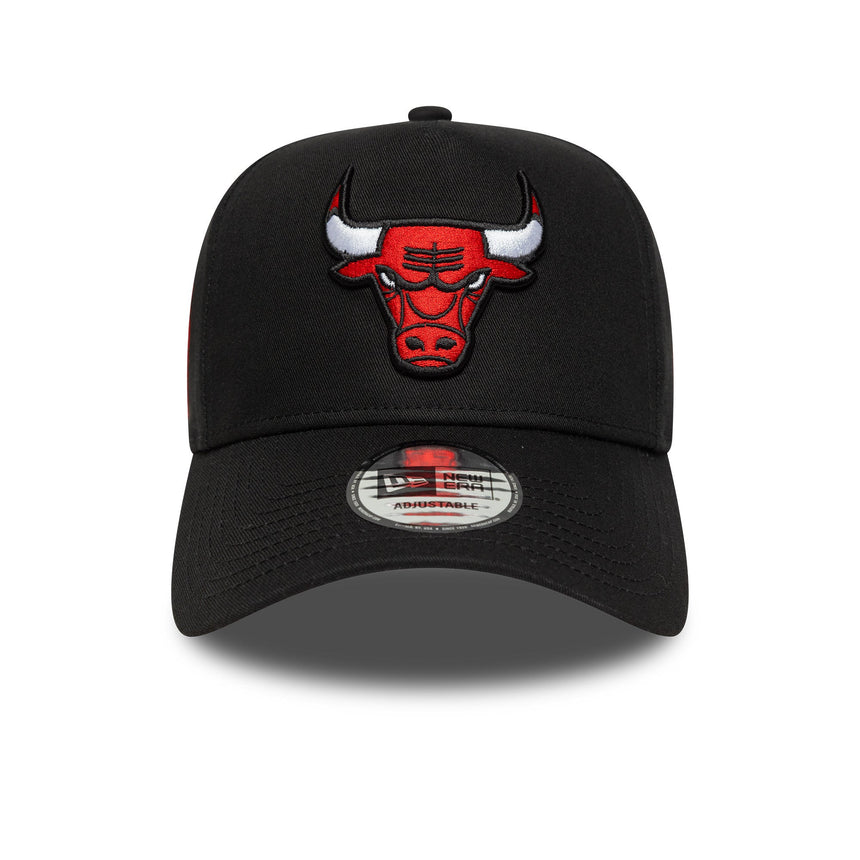 Gorra Chicago Bulls, parche lateral A-Frame, Chicago Bulls, A-Frame, negra