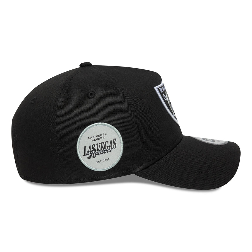 Raiders de Las Vegas, parche lateral, New Era, A-frame, negro