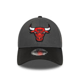 Gorra de los Chicago Bulls, parche lateral, New Era, 9FORTY, gris, gris