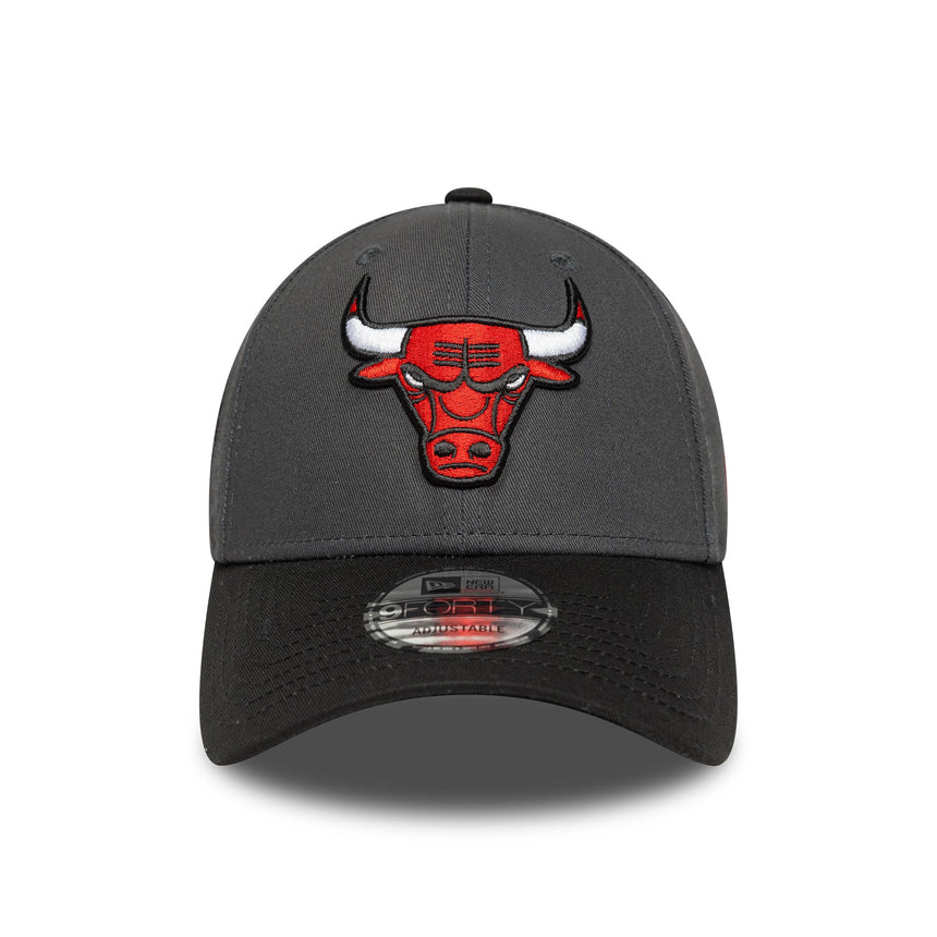 Gorra de los Chicago Bulls, parche lateral, New Era, 9FORTY, gris, gris
