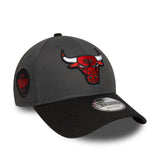 Gorra de los Chicago Bulls, parche lateral, New Era, 9FORTY, gris, gris