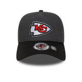 Gorra de Kansas City Chiefs, pin impecable, New Era, 9FORTY, gris