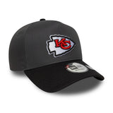 Gorra de Kansas City Chiefs, pin impecable, New Era, 9FORTY, gris