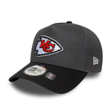Gorra de Kansas City Chiefs, pin impecable, New Era, 9FORTY, gris