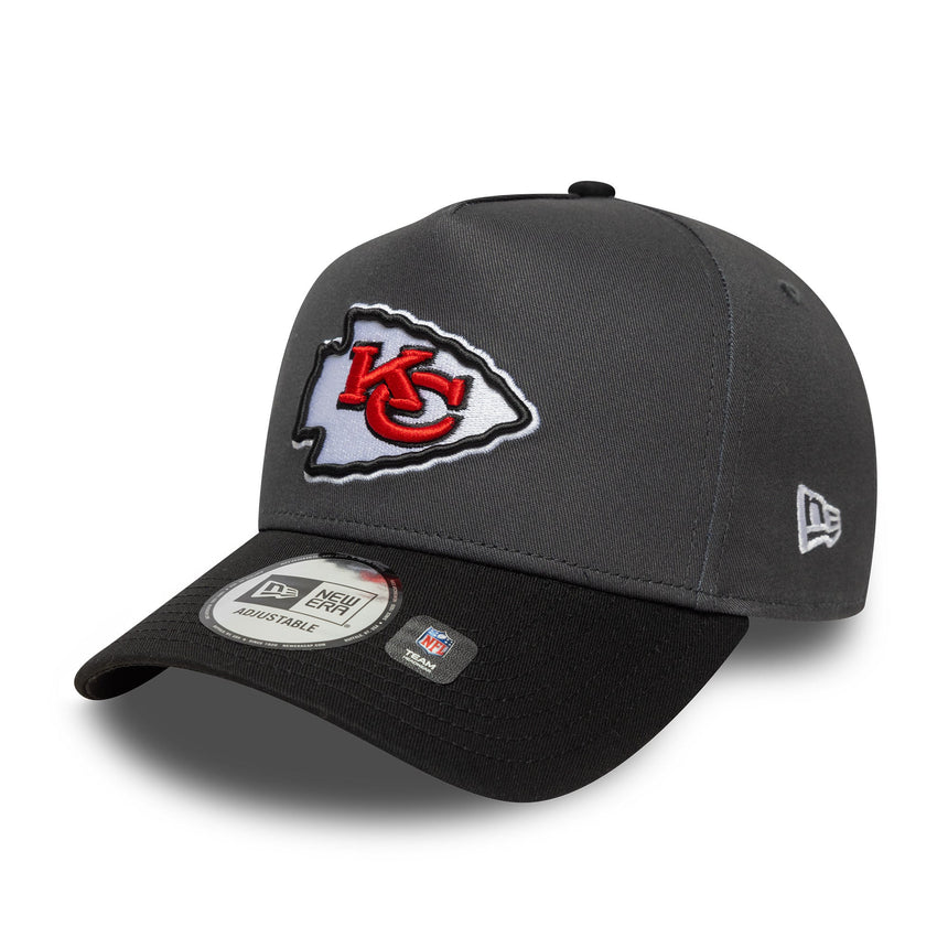 Gorra de Kansas City Chiefs, pin impecable, New Era, 9FORTY, gris