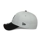 Gorra de los Raiders de Las Vegas, emblema de dos tonos, New Era, 9FORTY, parche lateral, negro-blanco