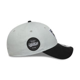 Gorra de los Raiders de Las Vegas, emblema de dos tonos, New Era, 9FORTY, parche lateral, negro-blanco