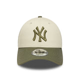 Gorra de los Yankees de Nueva York, parche lateral, New Era, 9FORTY, camuflaje, gris