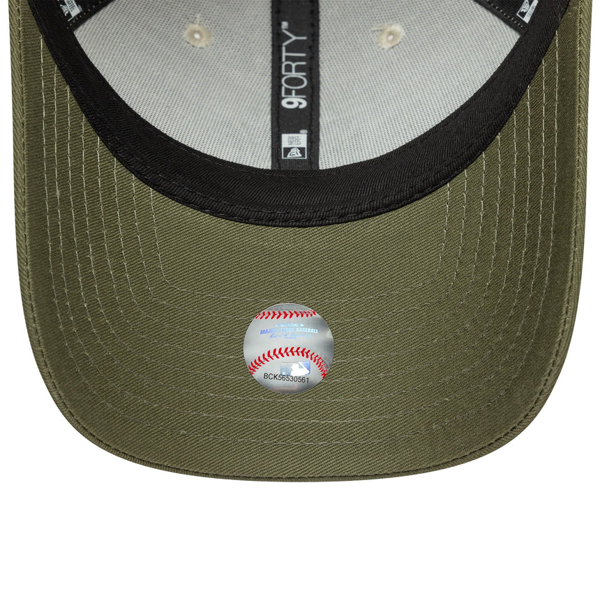 Gorra de los Yankees de Nueva York, parche lateral, New Era, 9FORTY, camuflaje, gris