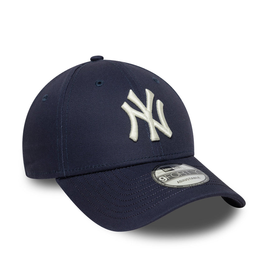 Gorra de los Yankees de Nueva York, visera con logo en script, New Era, 9FORTY, azul