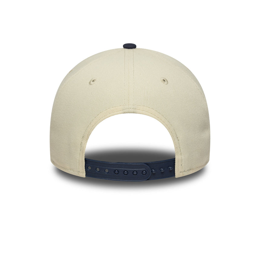 Gorra de los Yankees de Nueva York, parche, New Era, 9FORTY, A-frame, beige